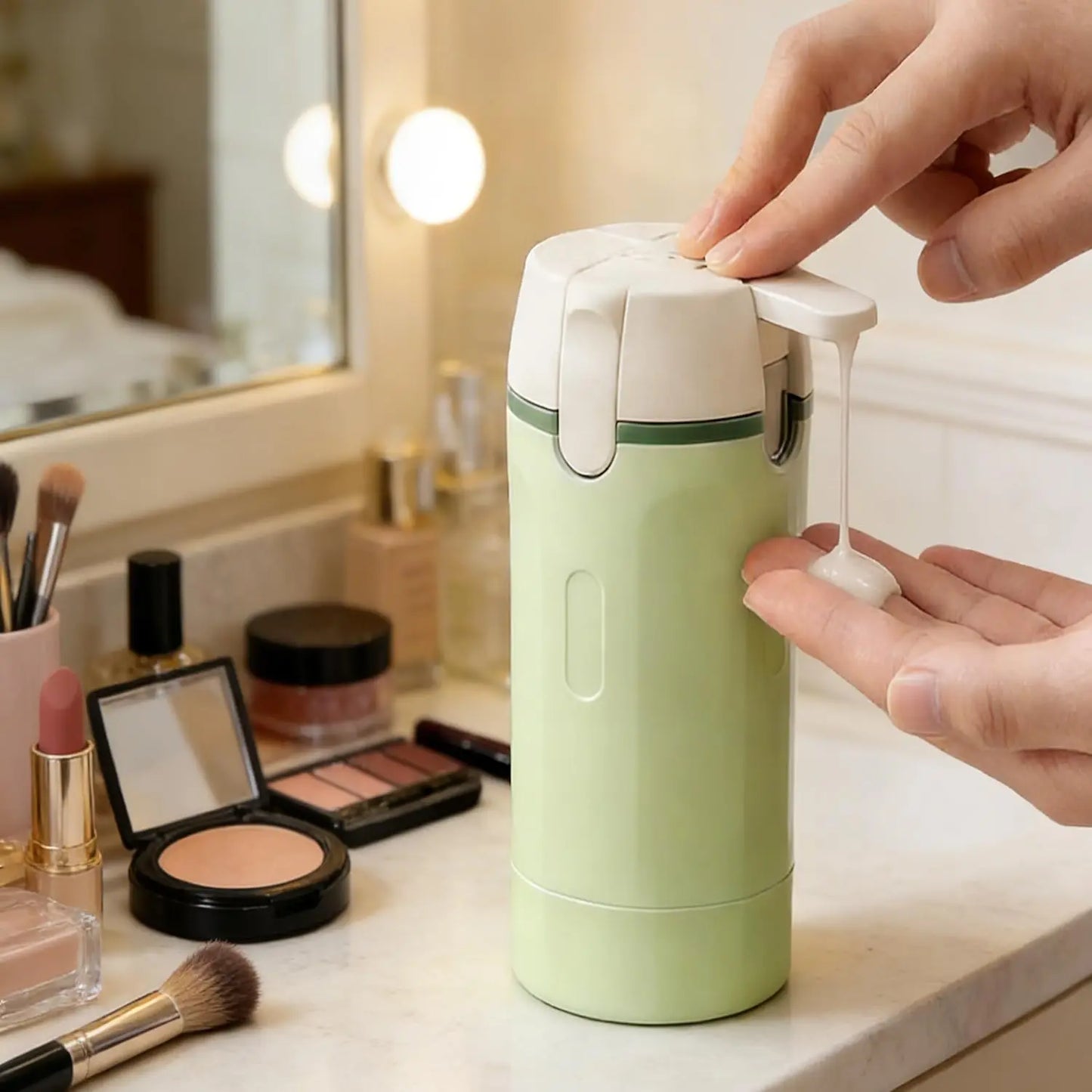 4-in-1 Compact Travel Dispenser Bottle