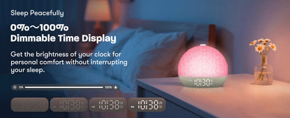 Sunrise Alarm Clock & Wake-Up Light with Timer (30 White Noise Sounds / Dimmable / RGB Night Light / Sleep Aid / Snooze Feature / Ideal Gift Idea)