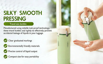 4-in-1 Compact Travel Dispenser Bottle